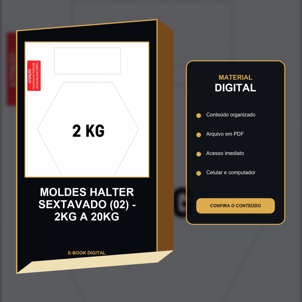 Capa de MOLDES HALTER SEXTAVADO (02) – 2KG A 20KG