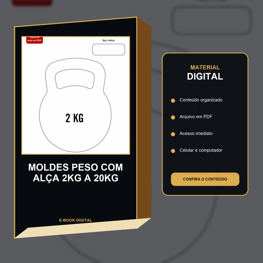 Capa de MOLDES PESO COM ALÇA 2KG A 20KG