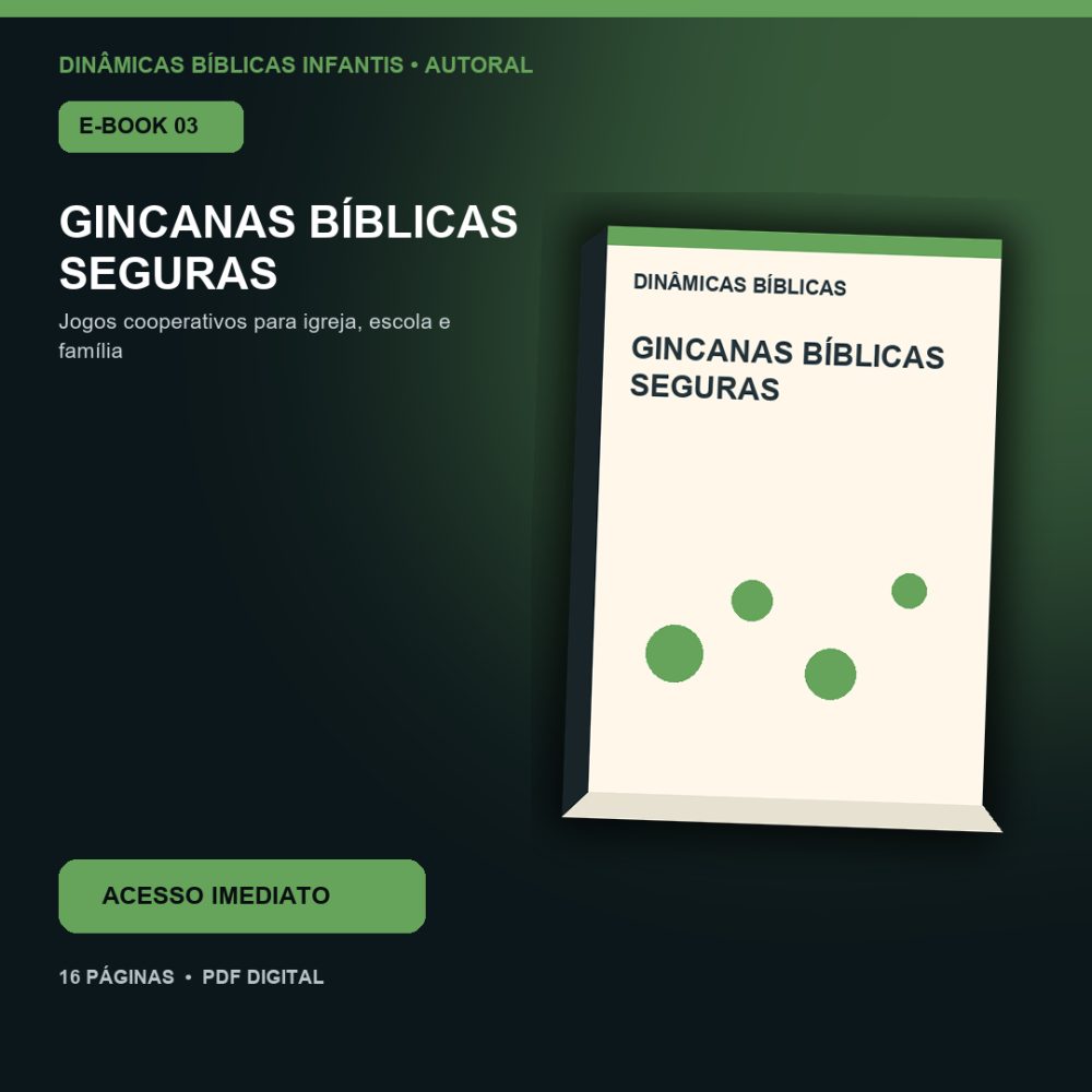 Capa de Gincanas Bíblicas Seguras – E-book 03 – Gincanas Bíblicas Seguras – Guia de Atividades