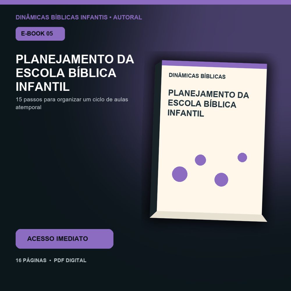 Capa de Planejamento da Escola Bíblica Infantil – E-book 05 – Planejamento da Escola Bíblica Infantil – Gui – 16CC4CB8