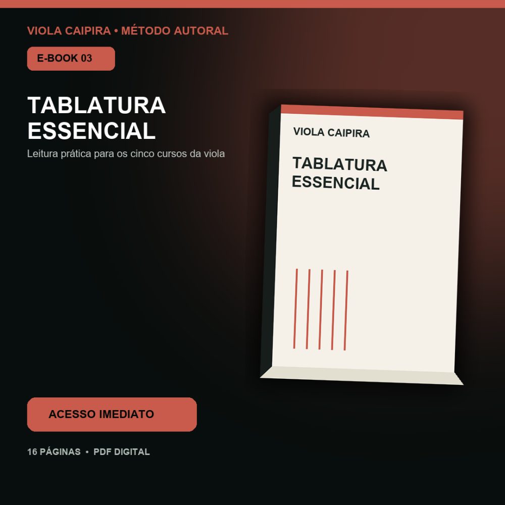 Capa de Tablatura Essencial – E-book 03 – Tablatura Essencial – Método e Exercícios