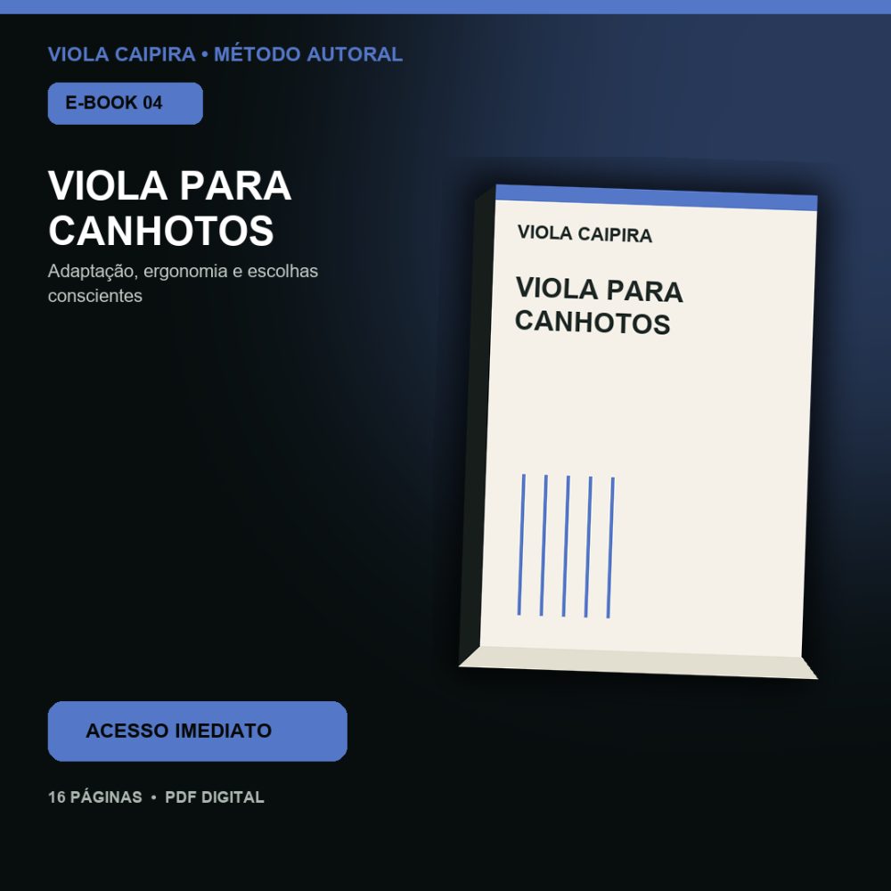 Capa de Viola para Canhotos – E-book 04 – Viola para Canhotos – Método e Exercícios