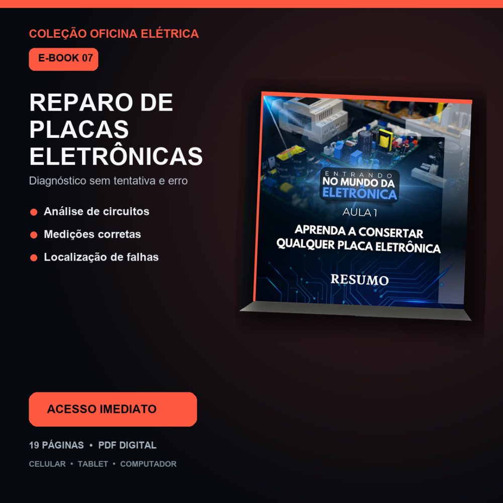 Capa de Reparo de Placas Eletrônicas – Diagnóstico sem tentativa e erro