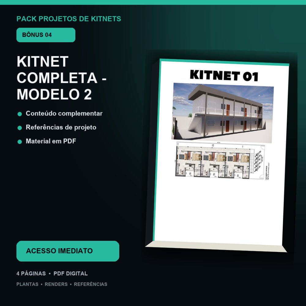 Capa de Produto 46 – Kitnet Completa – Modelo 2 – Bônus – Projeto Digital