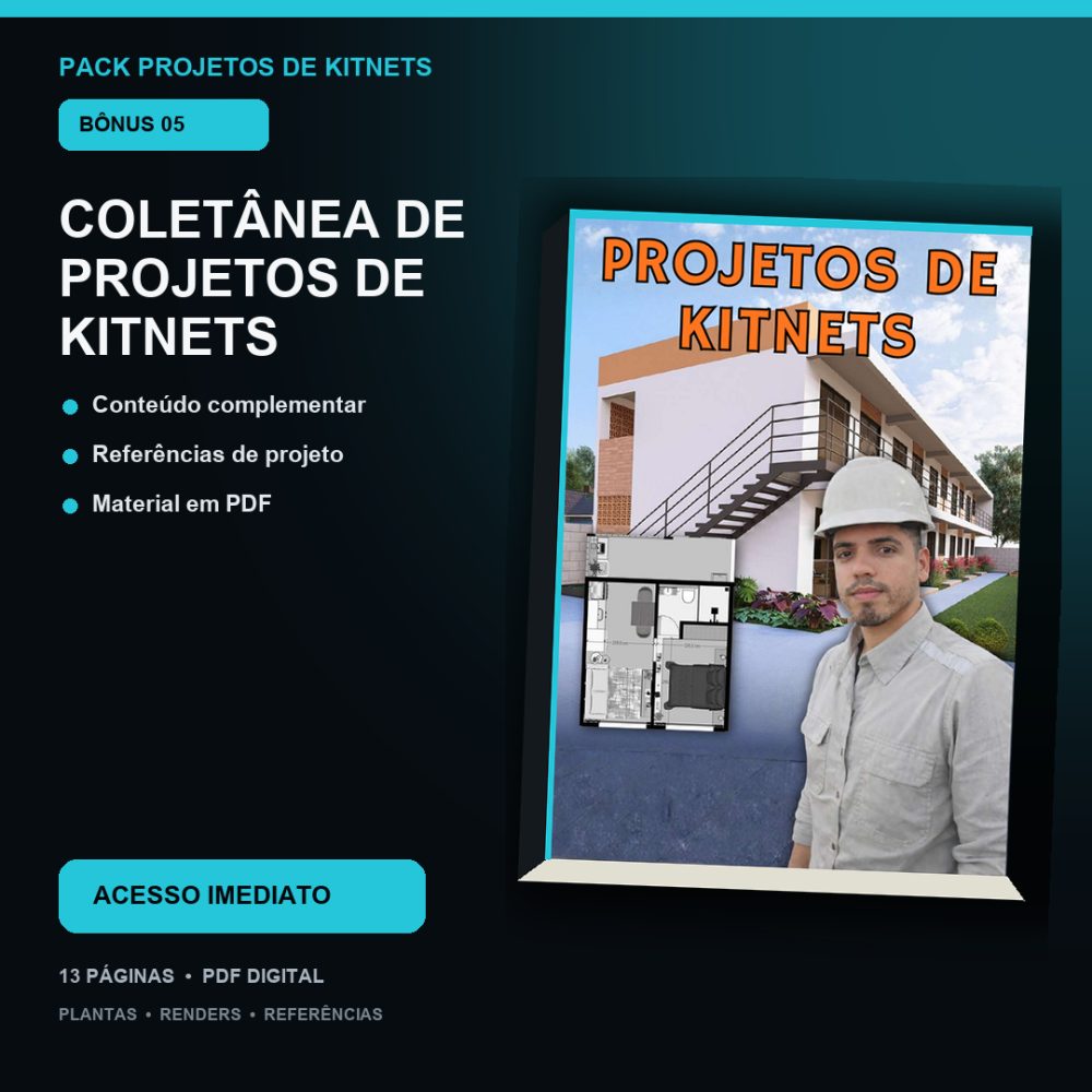 Capa de Produto 47 – Coletânea de Projetos de Kitnets – Bônus – Projeto Digital