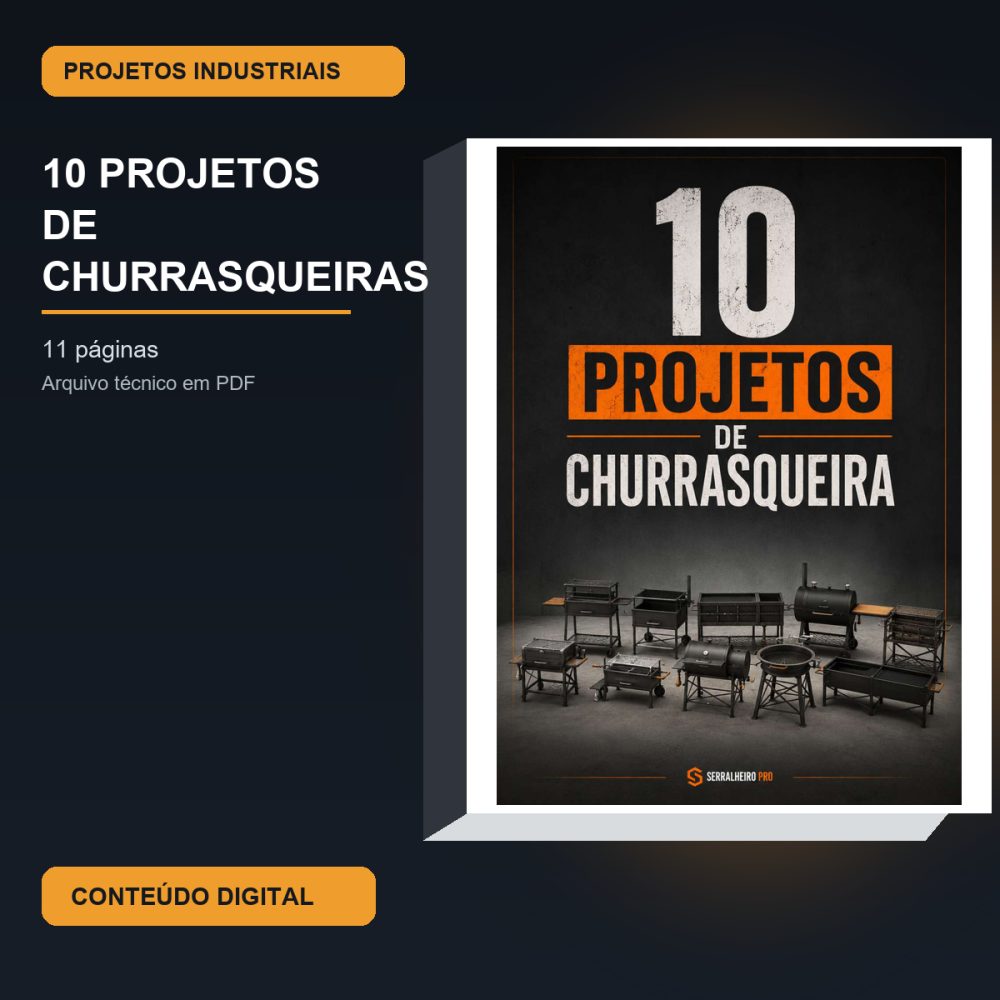 Capa de 10 Projetos de Churrasqueiras – E-book 01 – 10 Projetos de Churrasqueiras