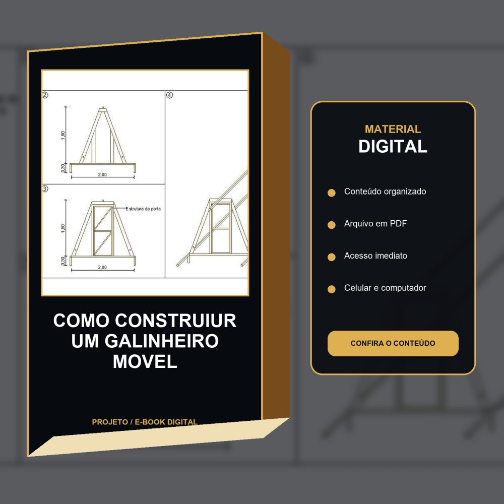 Capa de COMO CONSTRUIUR UM GALINHEIRO MOVEL
