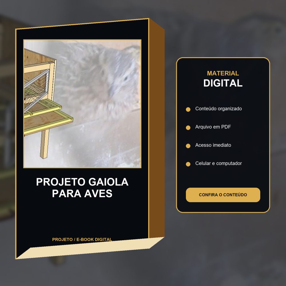 Capa de Projeto Gaiola para Aves