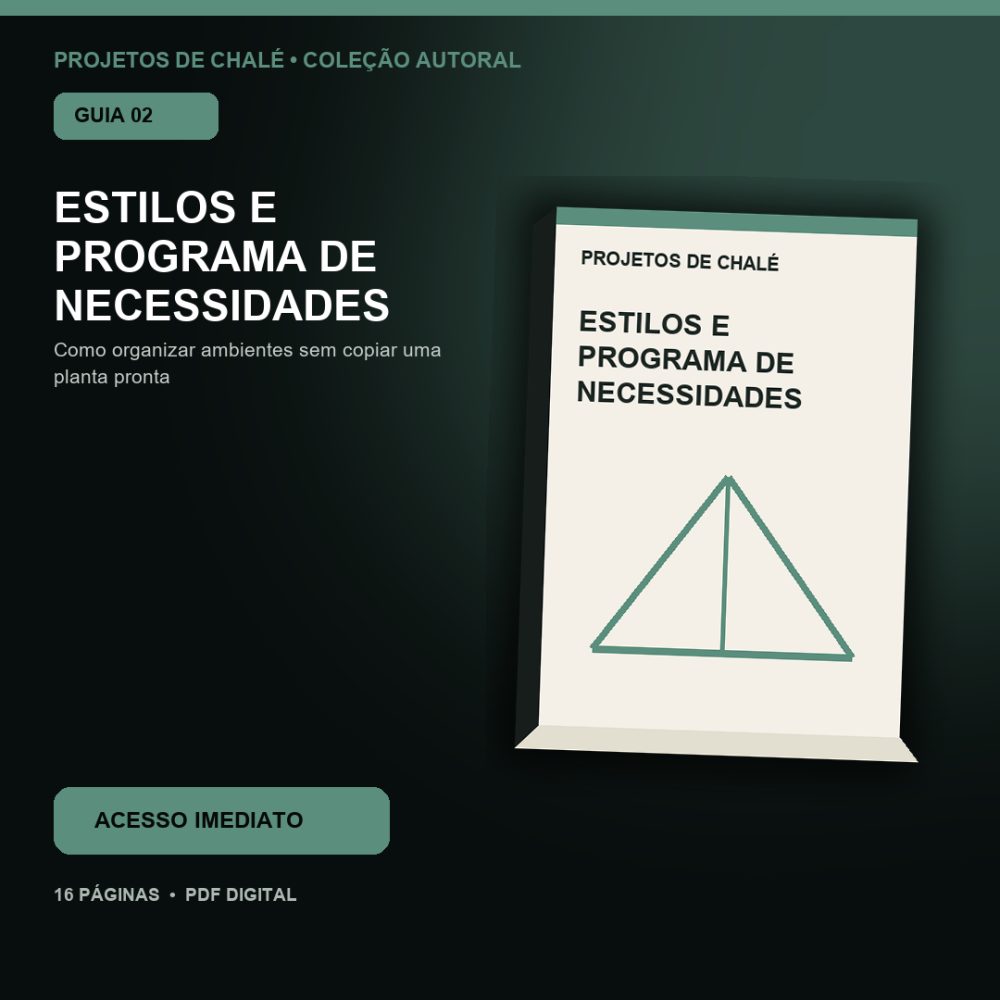 Capa de Estilos e Programa de Necessidades – E-book 02 – Estilos e Programa de Necessidades – Guia Prático