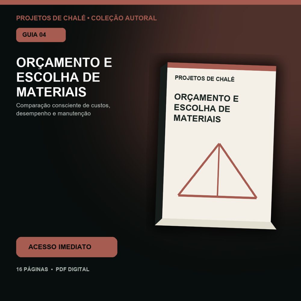Capa de Orçamento e Escolha de Materiais – E-book 04 – Orçamento e Escolha de Materiais – Guia Prático