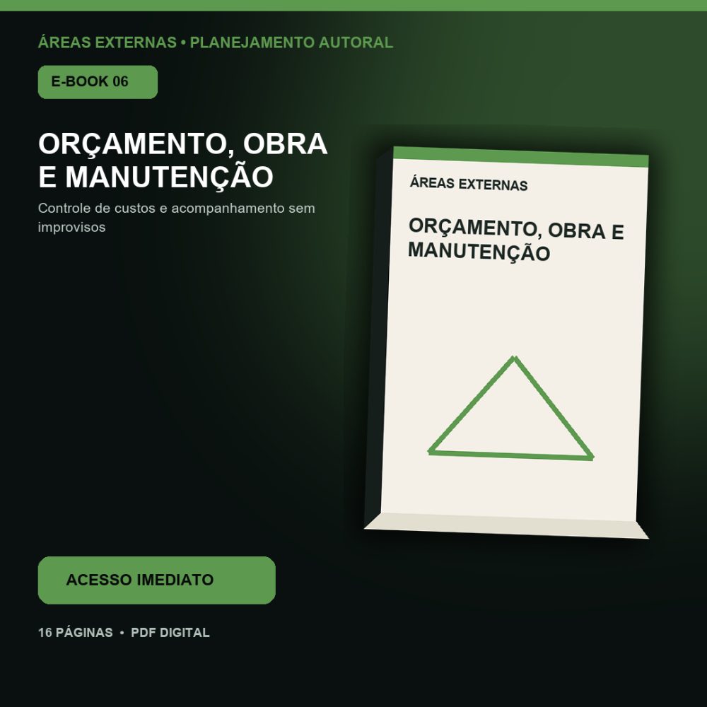 Capa de Orçamento, Obra e Manutenção – E-book 06 – Orçamento, Obra e Manutenção – Guia de Planejamento