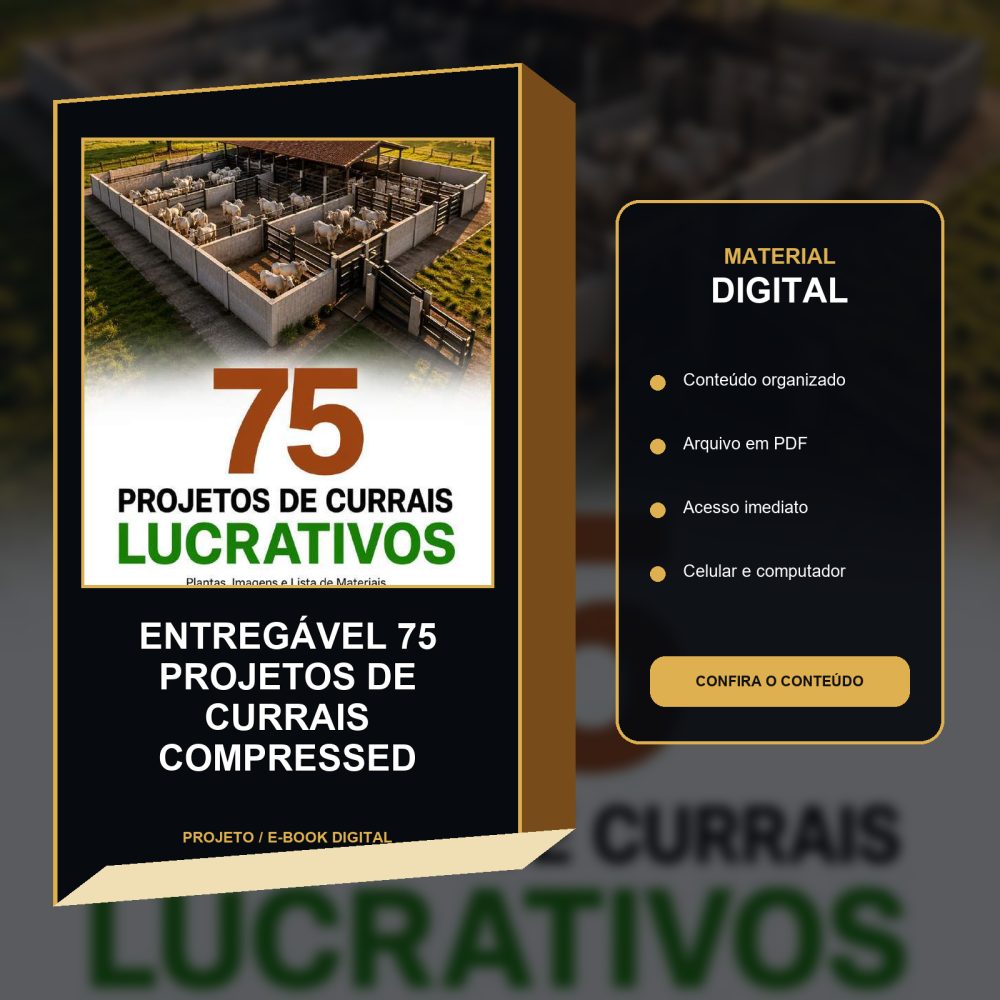 Capa de Entregável 75 projetos de currais