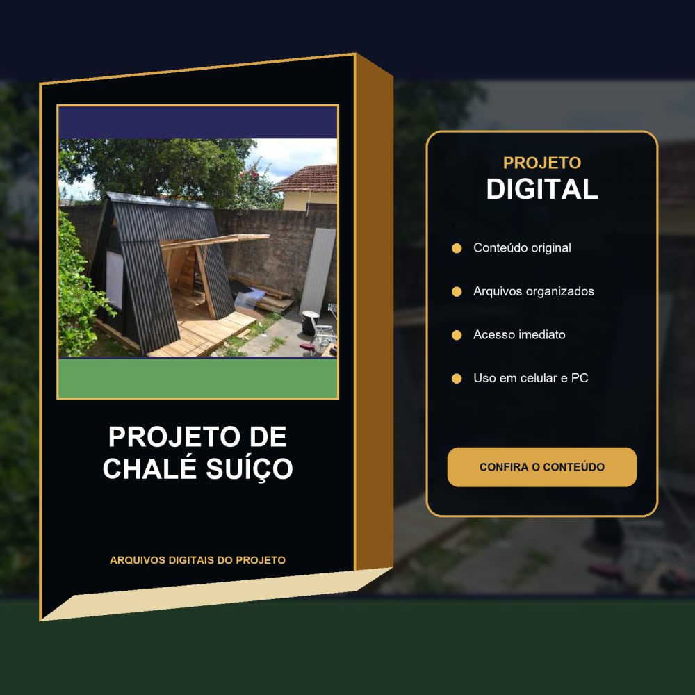 Capa de 01 – Projeto de Chalé Suíço – Bônus – Mini Chalé
