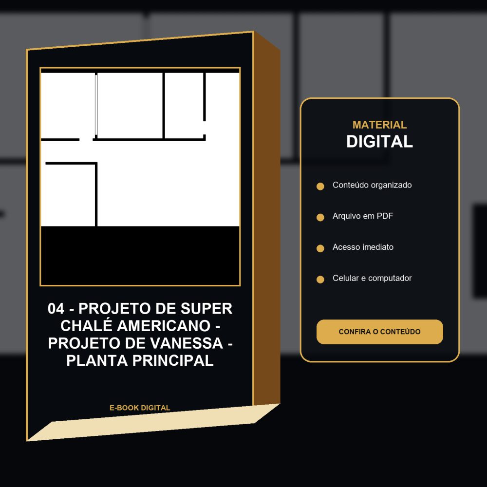 Capa de 04 – Projeto de Super Chalé Americano – projeto de vanessa – Planta principal