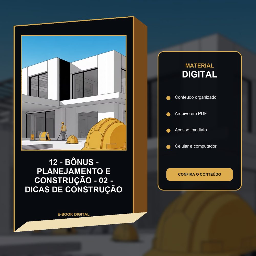Capa de 12 – Bônus – Planejamento e Construção – 02 – Dicas de Construção