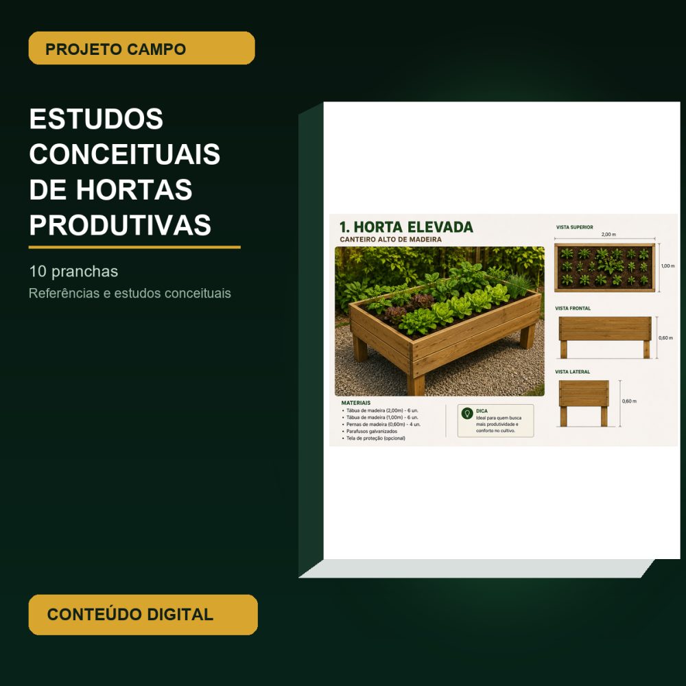 Capa de Hortas Produtivas – E-book 09 – Hortas Produtivas
