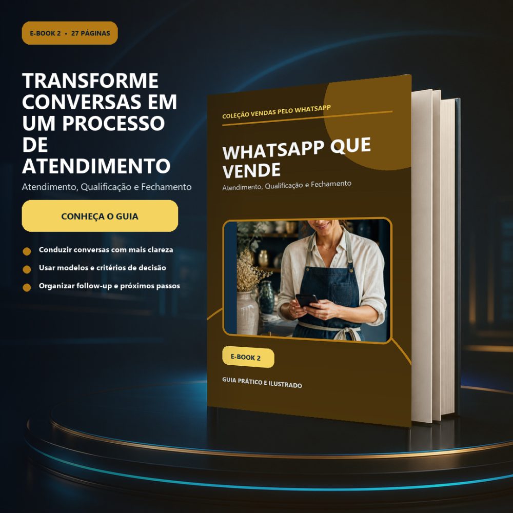 Capa de WhatsApp que Vende — Atendimento, Qualificação e Fechamento