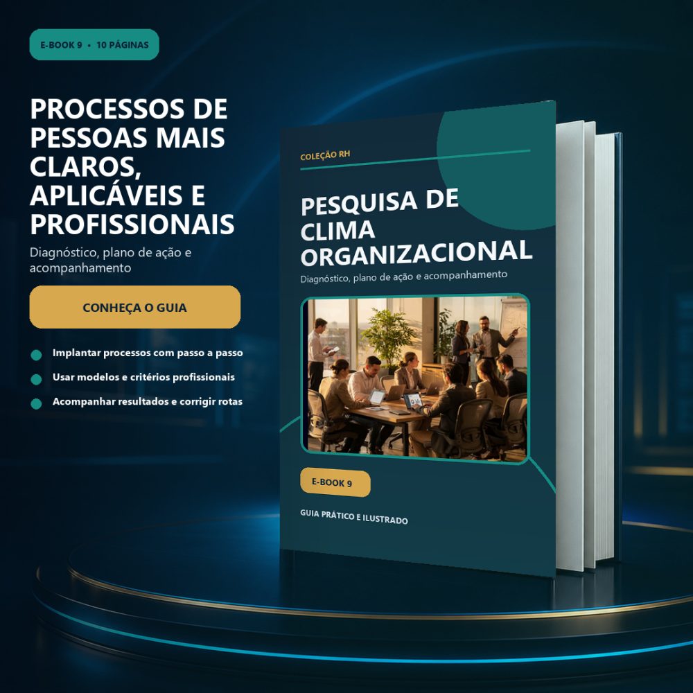Capa de Pesquisa de Clima Organizacional — Diagnóstico, plano de ação e acompanhamento