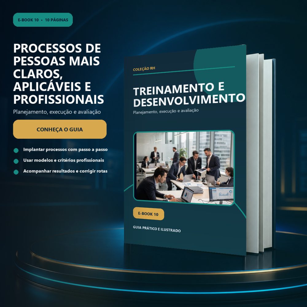 Capa de Treinamento e Desenvolvimento — Planejamento, execução e avaliação