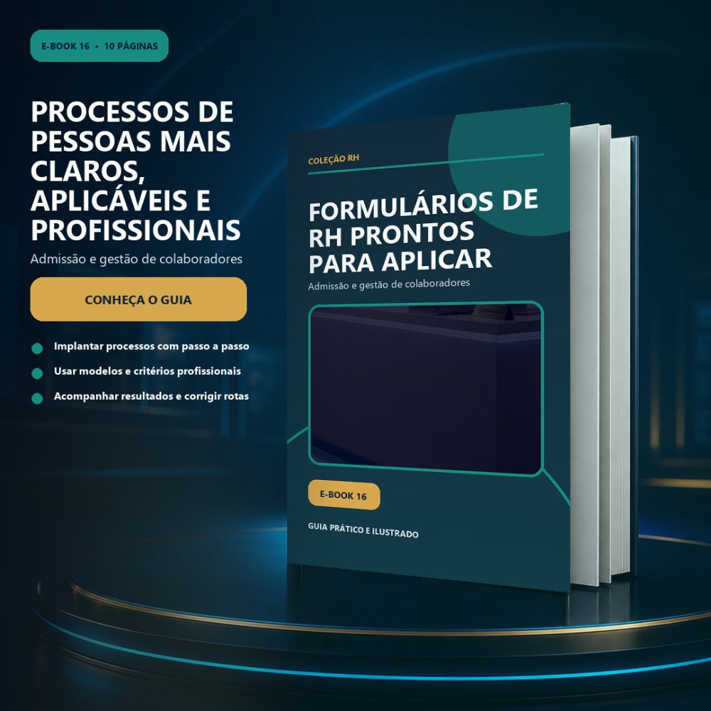 Capa de Formulários de RH Prontos para Aplicar — Admissão e gestão de colaboradores
