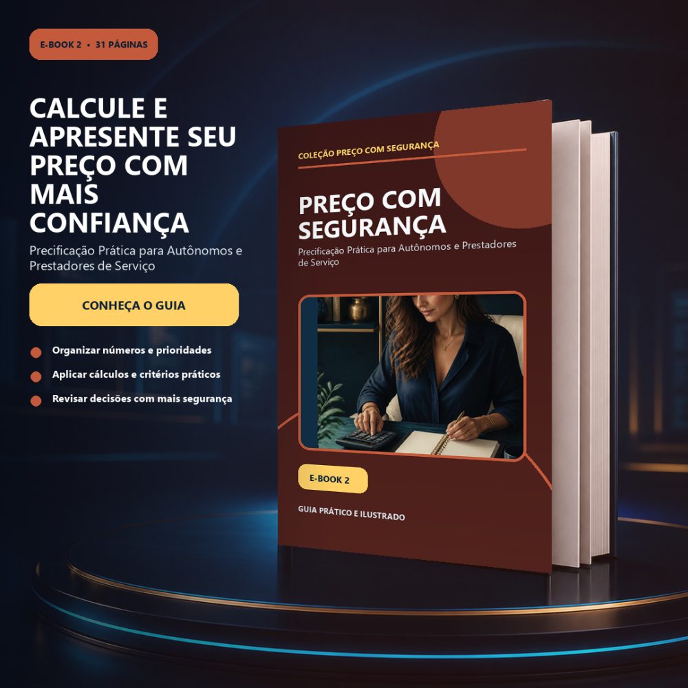 Capa de Preço com Segurança — Precificação Prática para Autônomos e Prestadores de Serviço