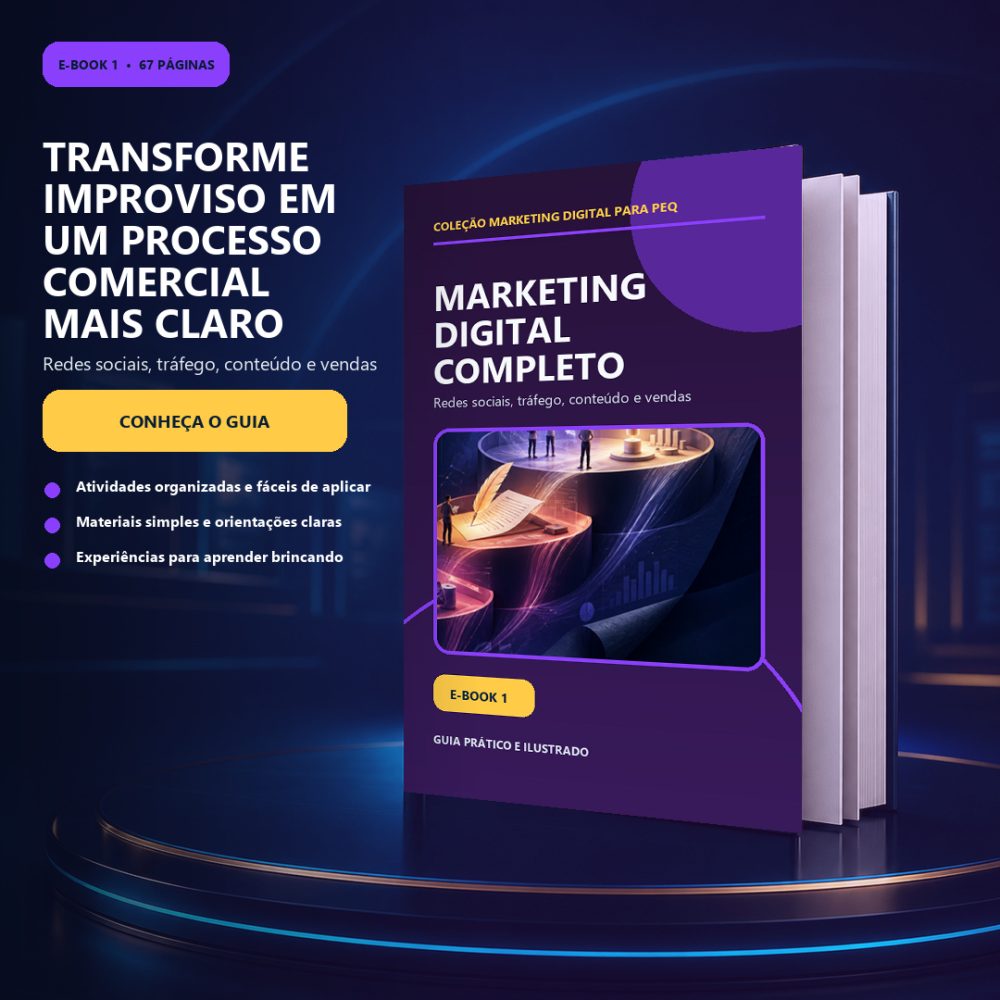 Capa de Marketing Digital Completo — Redes sociais, tráfego, conteúdo e vendas