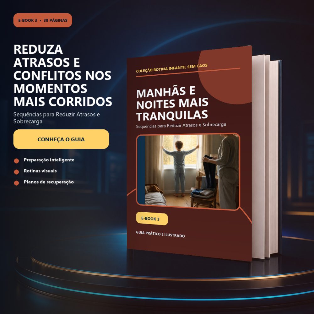 Capa de Manhãs e Noites Mais Tranquilas — Sequências para Reduzir Atrasos e Sobrecarga