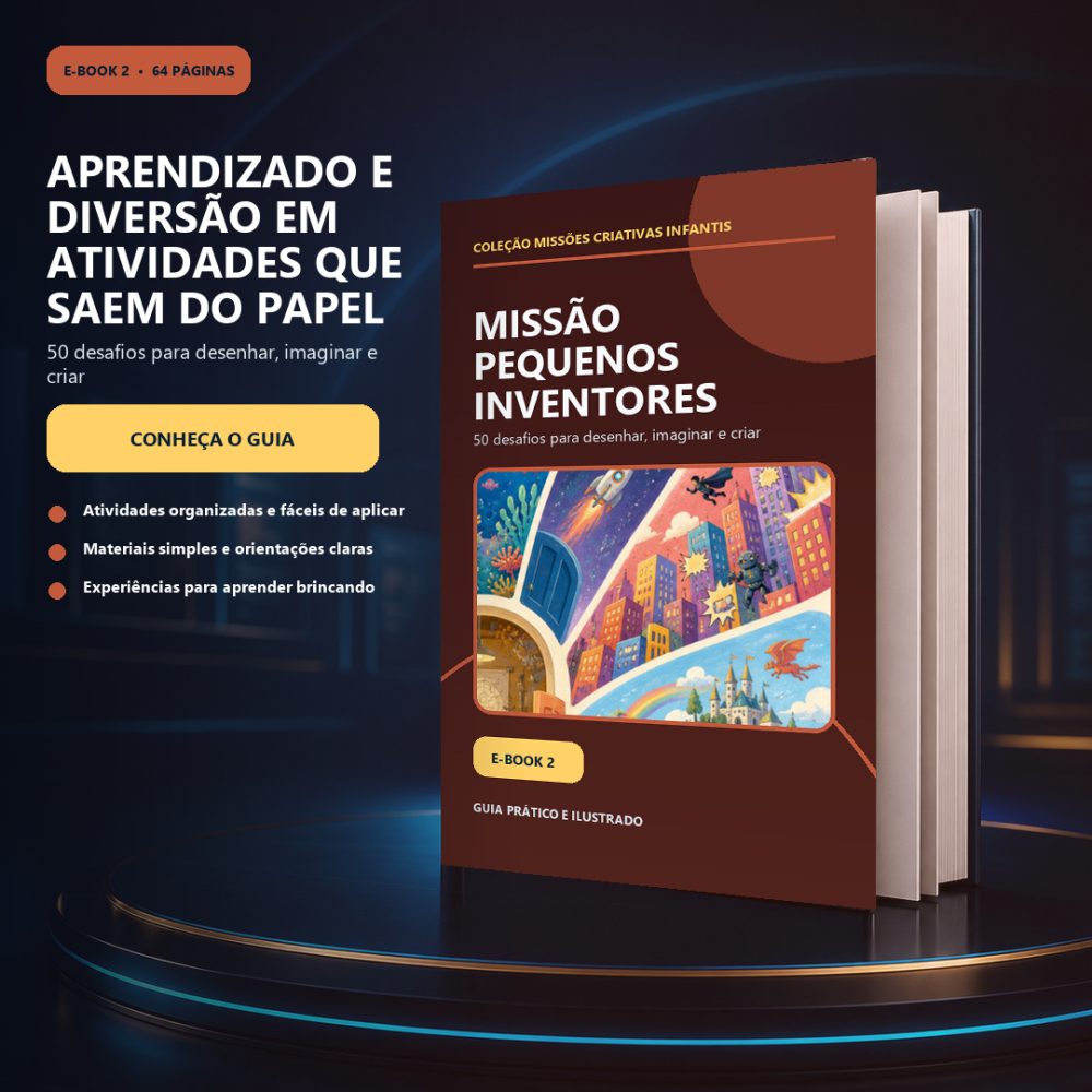 Capa de Missão Pequenos Inventores — 50 desafios para desenhar, imaginar e criar