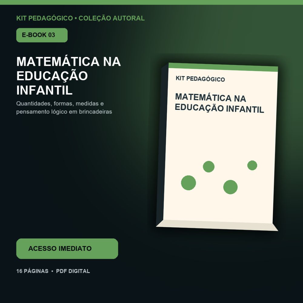 Capa de Matemática na Educação Infantil – E-book 03 – Matemática na Educação Infantil – Guia de Atividades