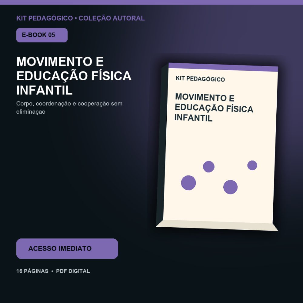 Capa de Movimento e Educação Física Infantil – E-book 05 – Movimento e Educação Física Infantil – Guia de Atividades