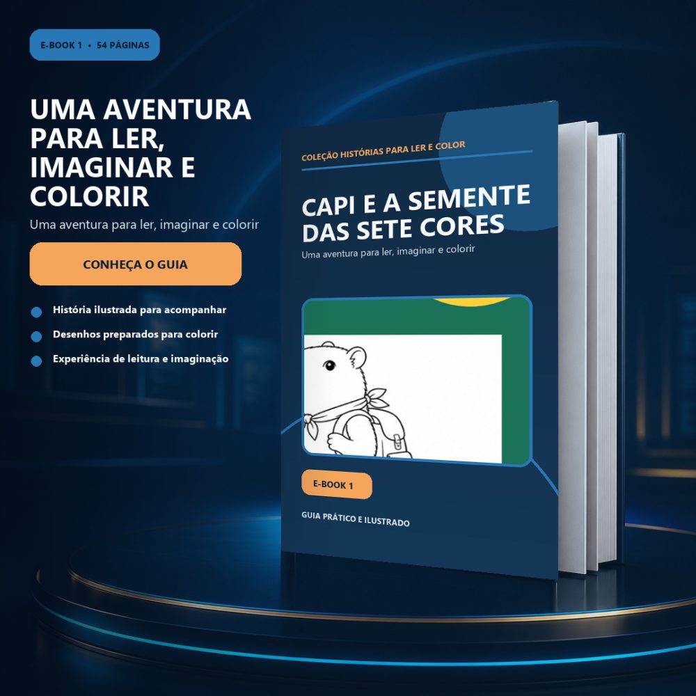 Capa de Capi e a Semente das Sete Cores — Uma aventura para ler, imaginar e colorir