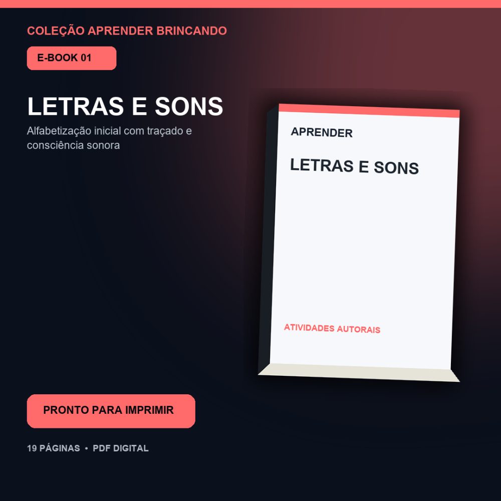 Capa de Letras e Sons – E-book 01 – Letras e Sons – Atividades para Imprimir