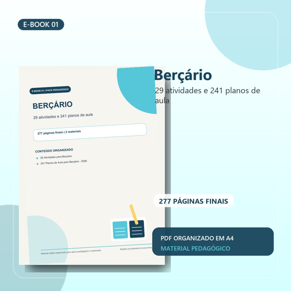 Capa de CORRIGIDO – E-book 01 – Berçário – 29 Atividades e 241 Planos