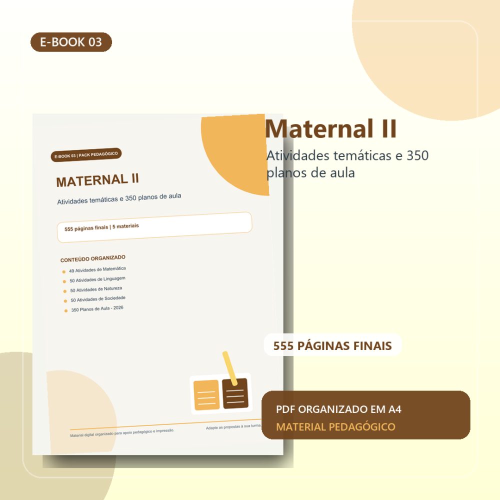 Capa de CORRIGIDO – E-book 03 – Maternal II – Atividades e 350 Planos