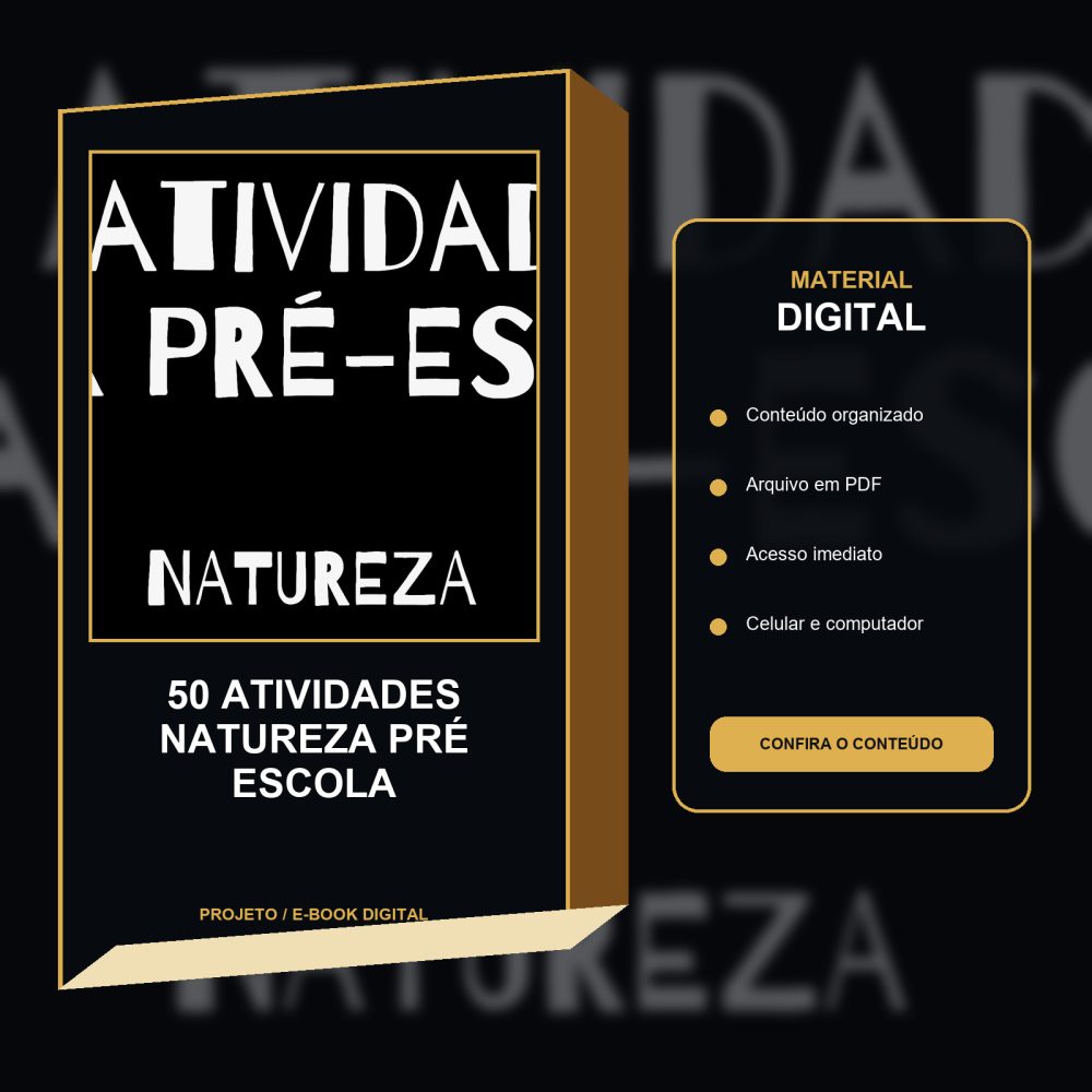 Capa de 50 atividades natureza pré escola