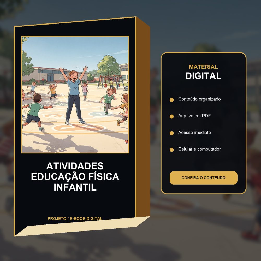 Capa de atividades educação física infantil