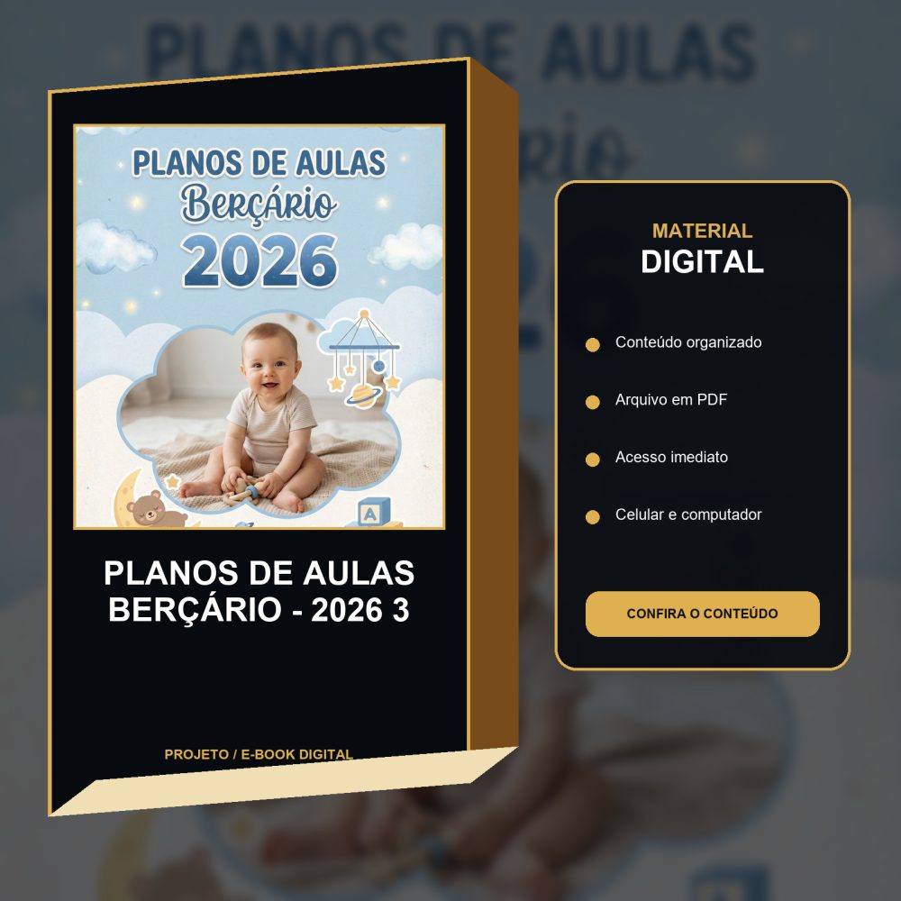 Capa de PLANOS DE AULAS BERÇÁRIO – 2026 3
