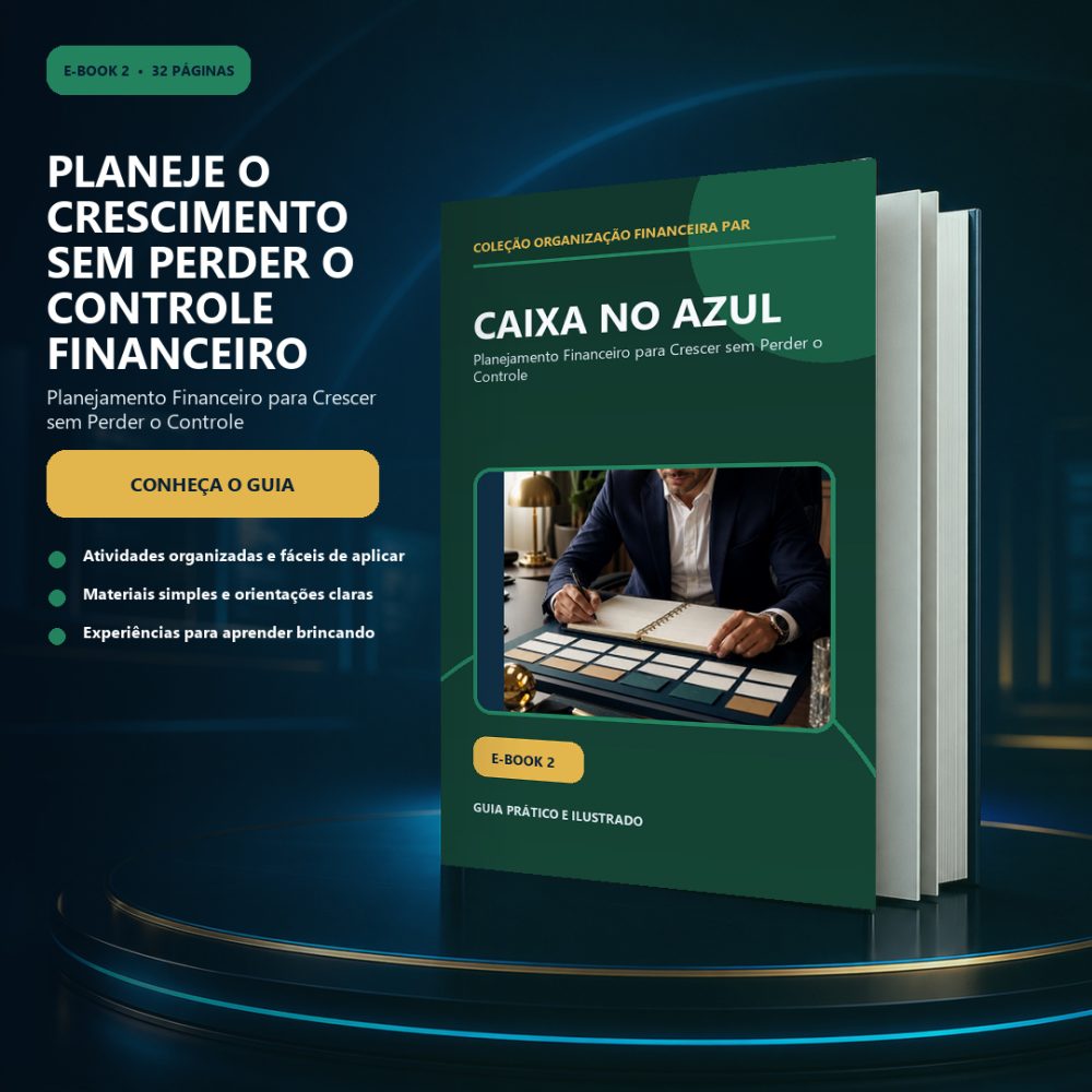 Capa de Caixa no Azul — Planejamento Financeiro para Crescer sem Perder o Controle