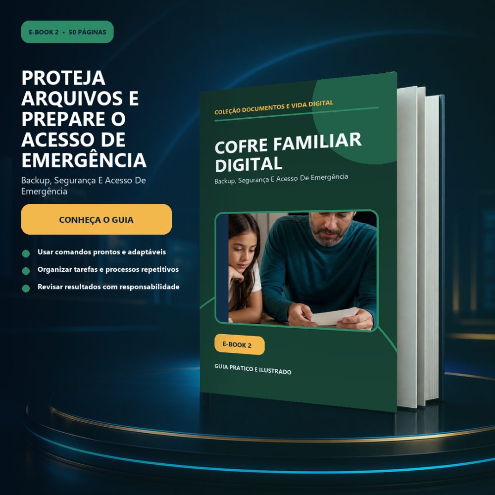 Capa de COFRE FAMILIAR DIGITAL — BACKUP, SEGURANÇA E ACESSO DE EMERGÊNCIA