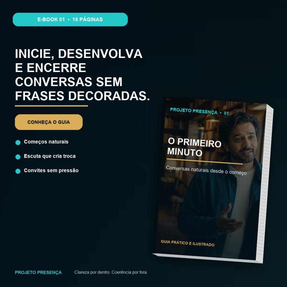Capa de O Primeiro Minuto – Conversas naturais desde o começo