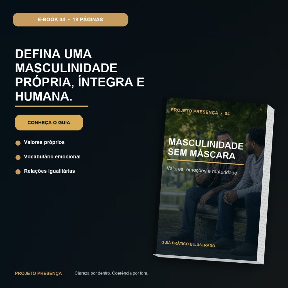 Capa de Masculinidade sem Máscara – Valores, emoções e maturidade