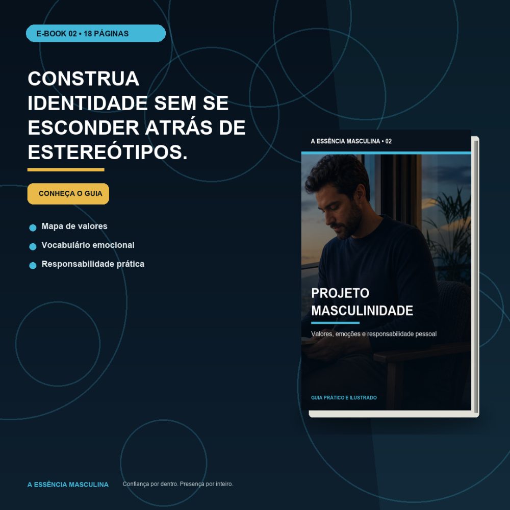 Capa de Projeto Masculinidade – Valores, emoções e responsabilidade pessoal