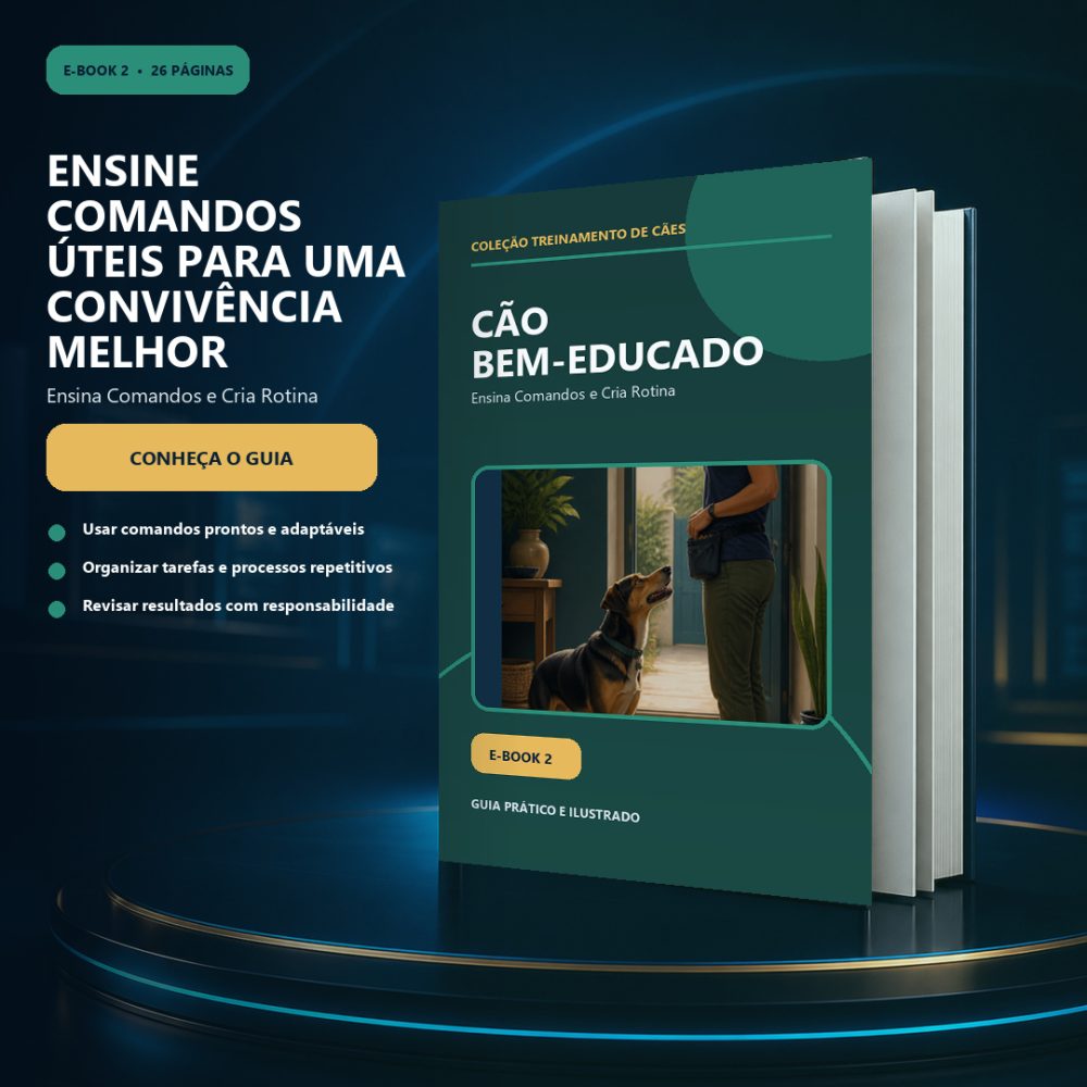 Capa de Cão Bem-Educado — Ensina Comandos e Cria Rotina