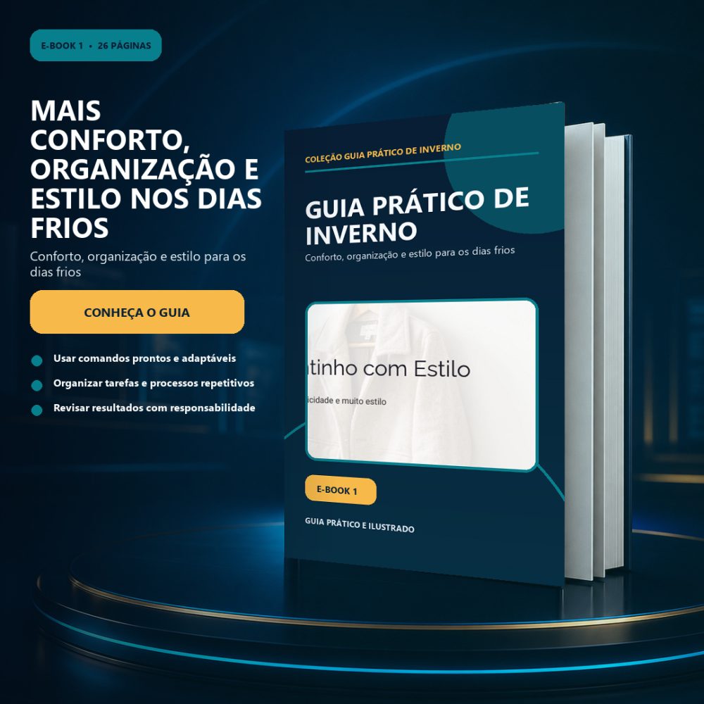 Capa de Guia Prático de Inverno — Conforto, organização e estilo para os dias frios