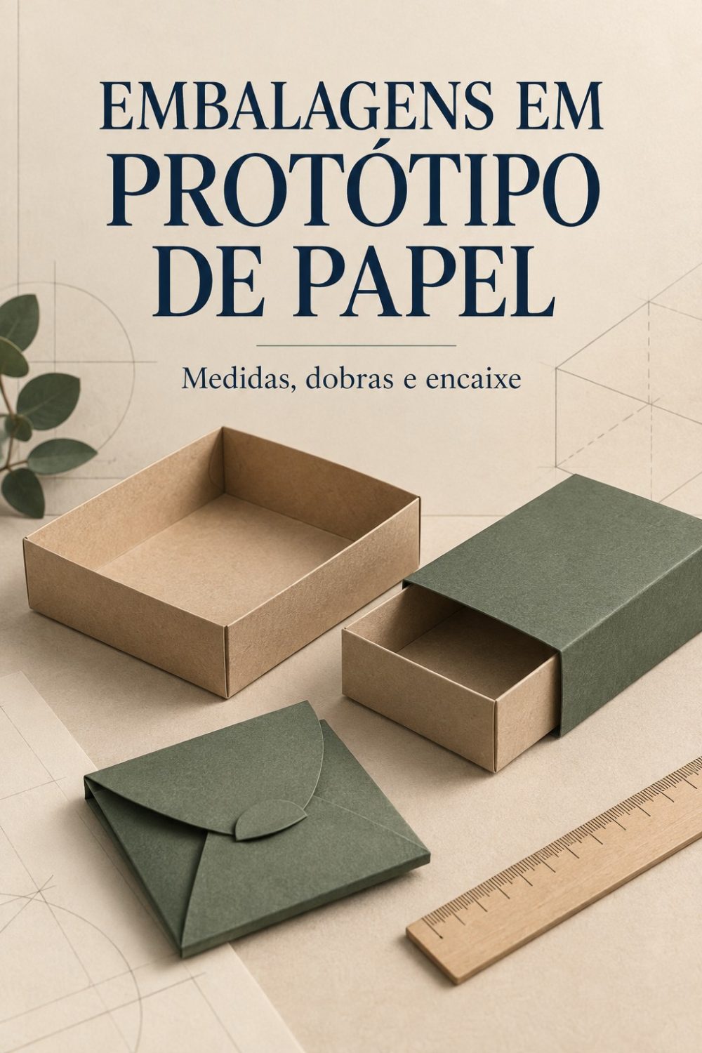Capa de EMBALAGENS EM PROTÓTIPO DE PAPEL