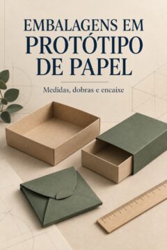 Capa de EMBALAGENS EM PROTÓTIPO DE PAPEL